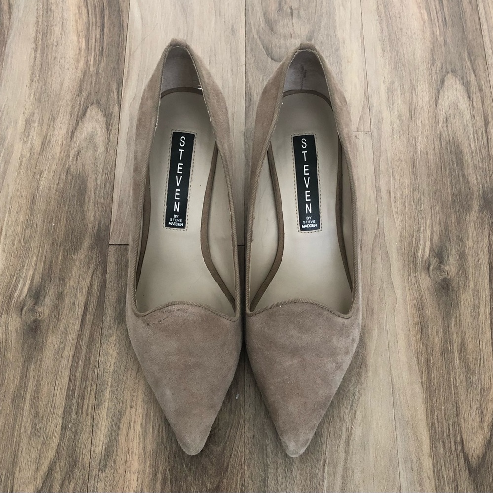 Steve Madden Nude Suede Heels